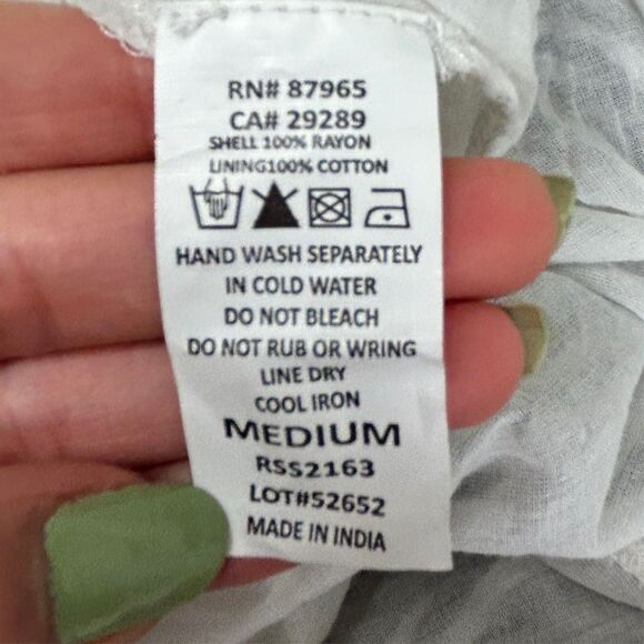 Elan Wide Leg Flowy Pinstripe Pants Wide Leg Paperbag High Tie Waist Grey Whit M - Picture 12 of 12